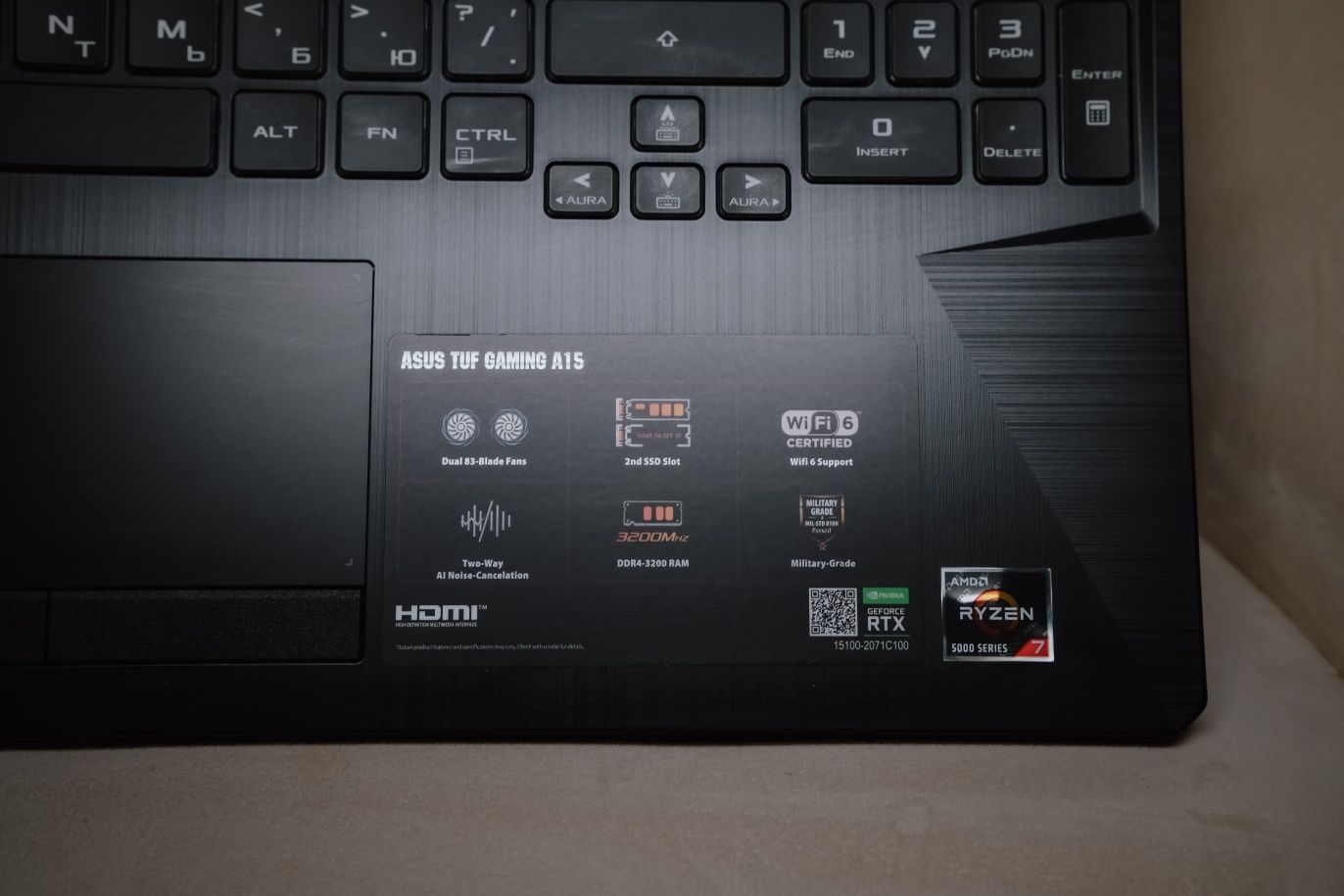 ASUS TUF GAMING A15 FA506QM Асус таф гейминг