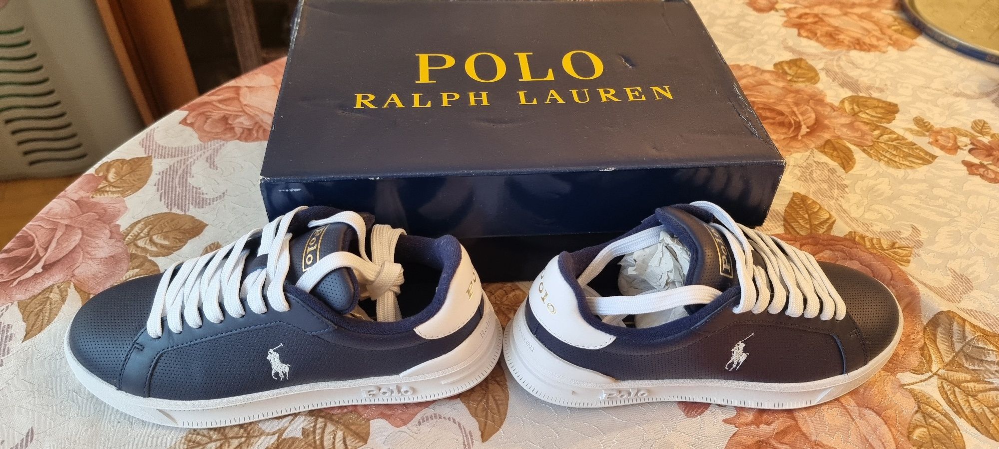 Нови детски кожени сникърси Polo Ralph Lauren