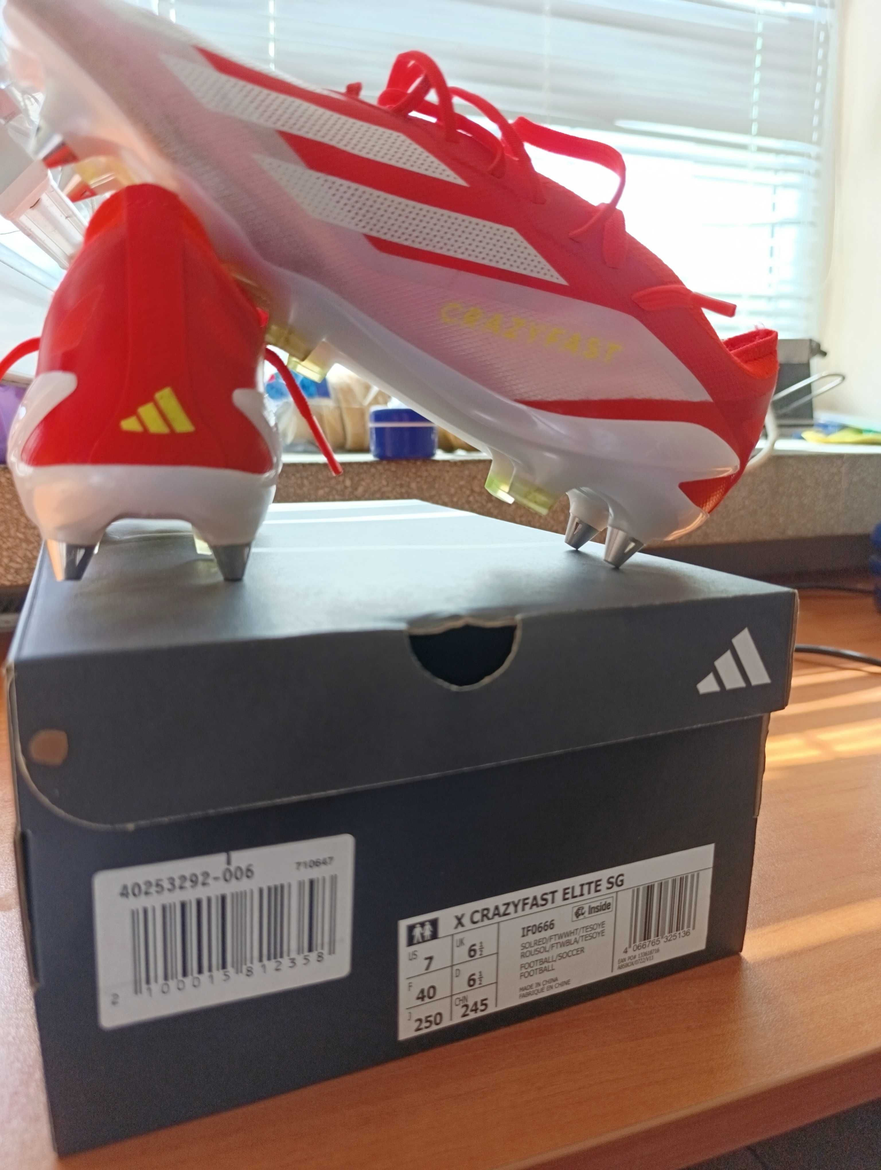 Футболни обувки Adidas X CRAZYFAST ELITE SG за трева 40 номер