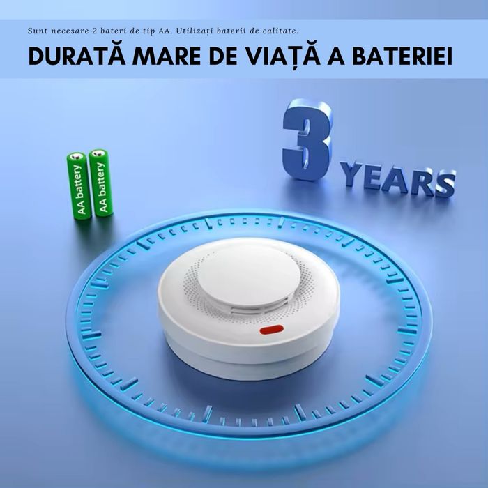 [NOU] LICHIDARE STOC Detector de fum cu senzor, cu baterii