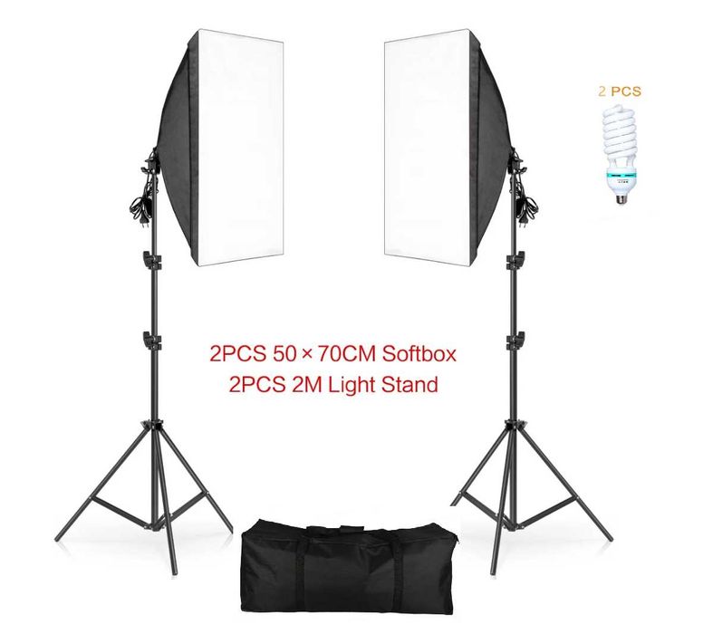 Софтбокс 2x135W 5500K – постоянно осветление за фотография и видео