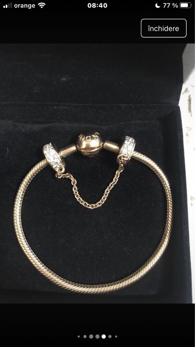 Bratara Pandora gold rose