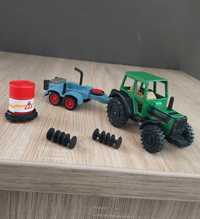 Macheta tractor Deutz-Welly+remorca vintage '90-jucarii agro colectie