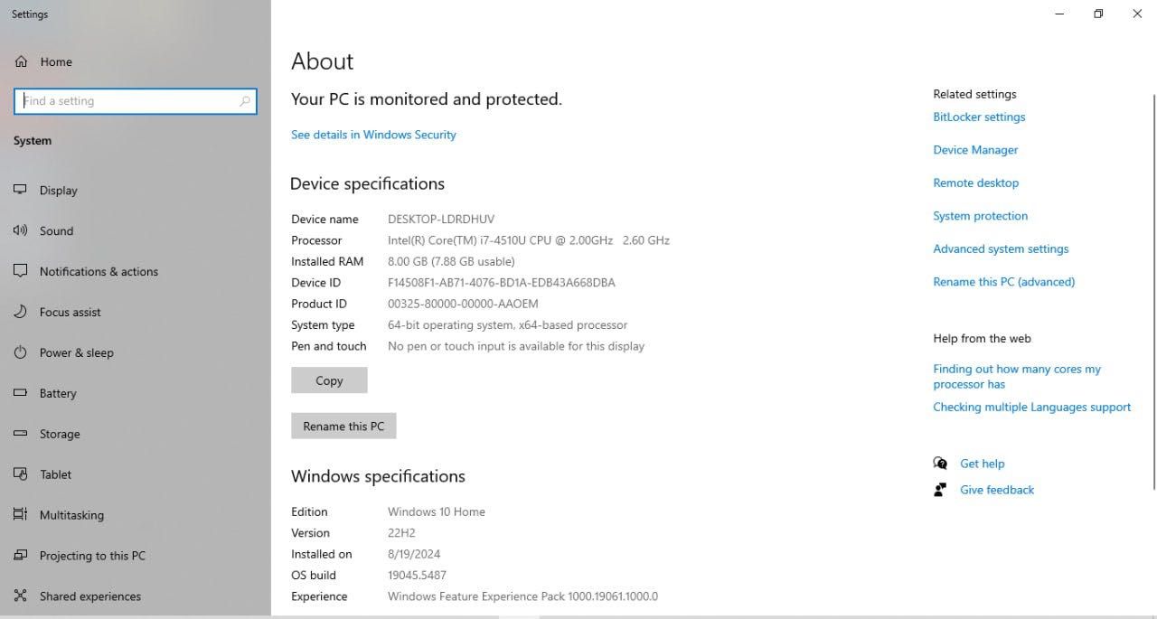 Ноутбук DELL Core i7 8/256