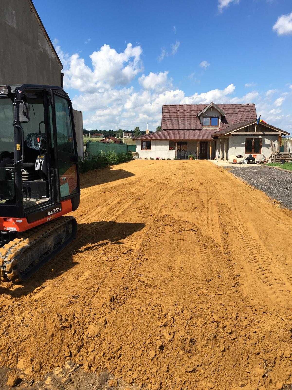 Executam lucrari cu Miniexcavator si Buldoexcavator + trasport bascula