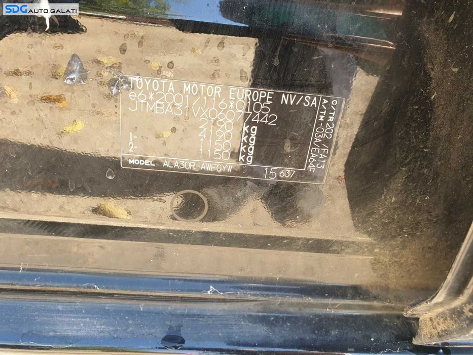 Chiulasa Chiuloasa Echipata cu Ax Axe Came Supape si Tacheti 2.2 D 2AD FTV Toyota Corolla Verso 2005 - 2009