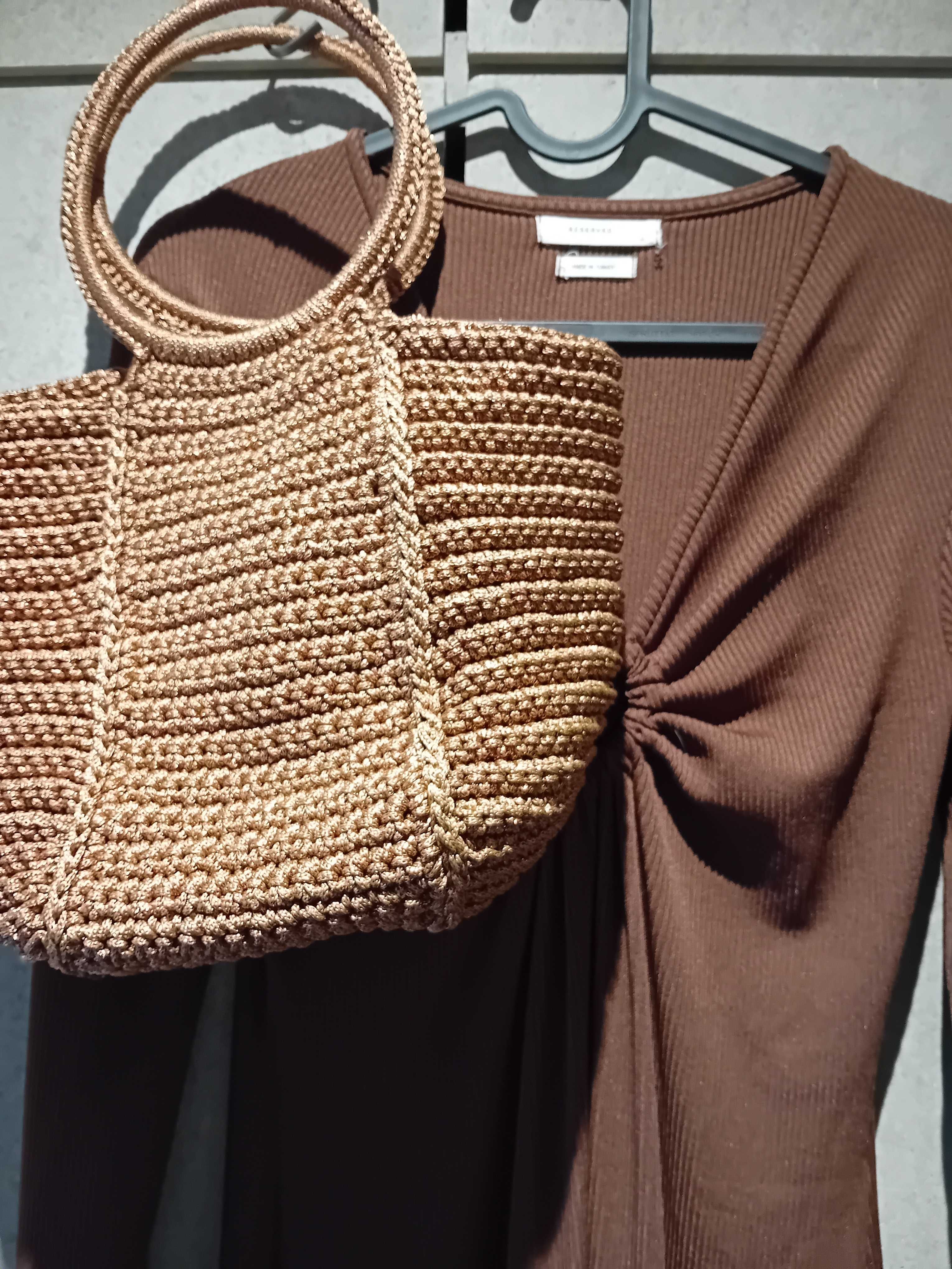 Чанта кроше, бутикова, модел бъкет/ bucket bag.