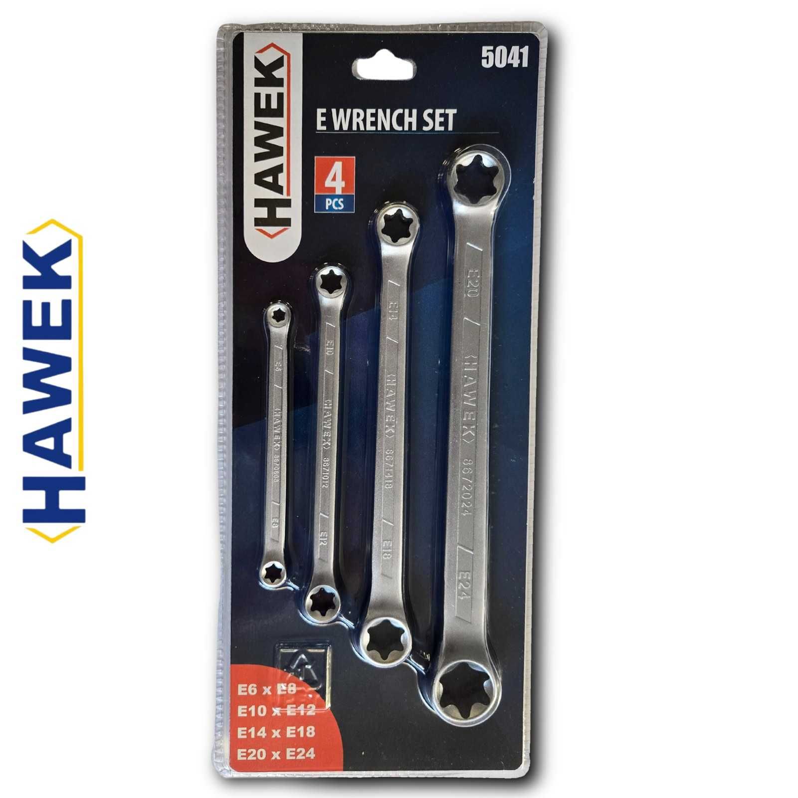 Ключове E-TORX комплект 4 броя HAWEK