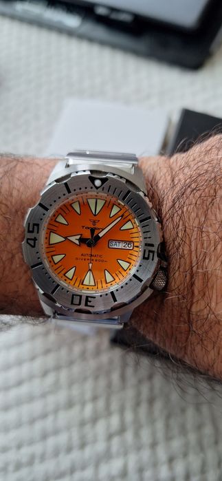 Nou! Seiko Monster homage. Ceas automatic cu Seiko NH35A.