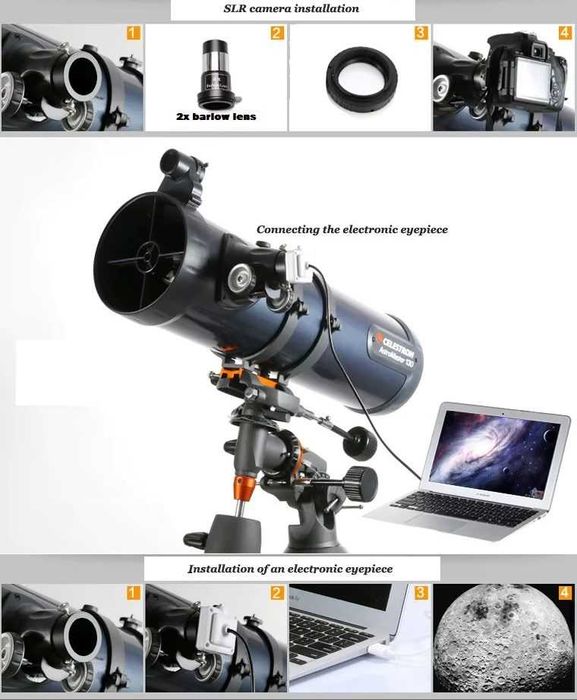 Телескоп CELESTRON Astro Master 130EQ Pro Полный комплект USB окуляр