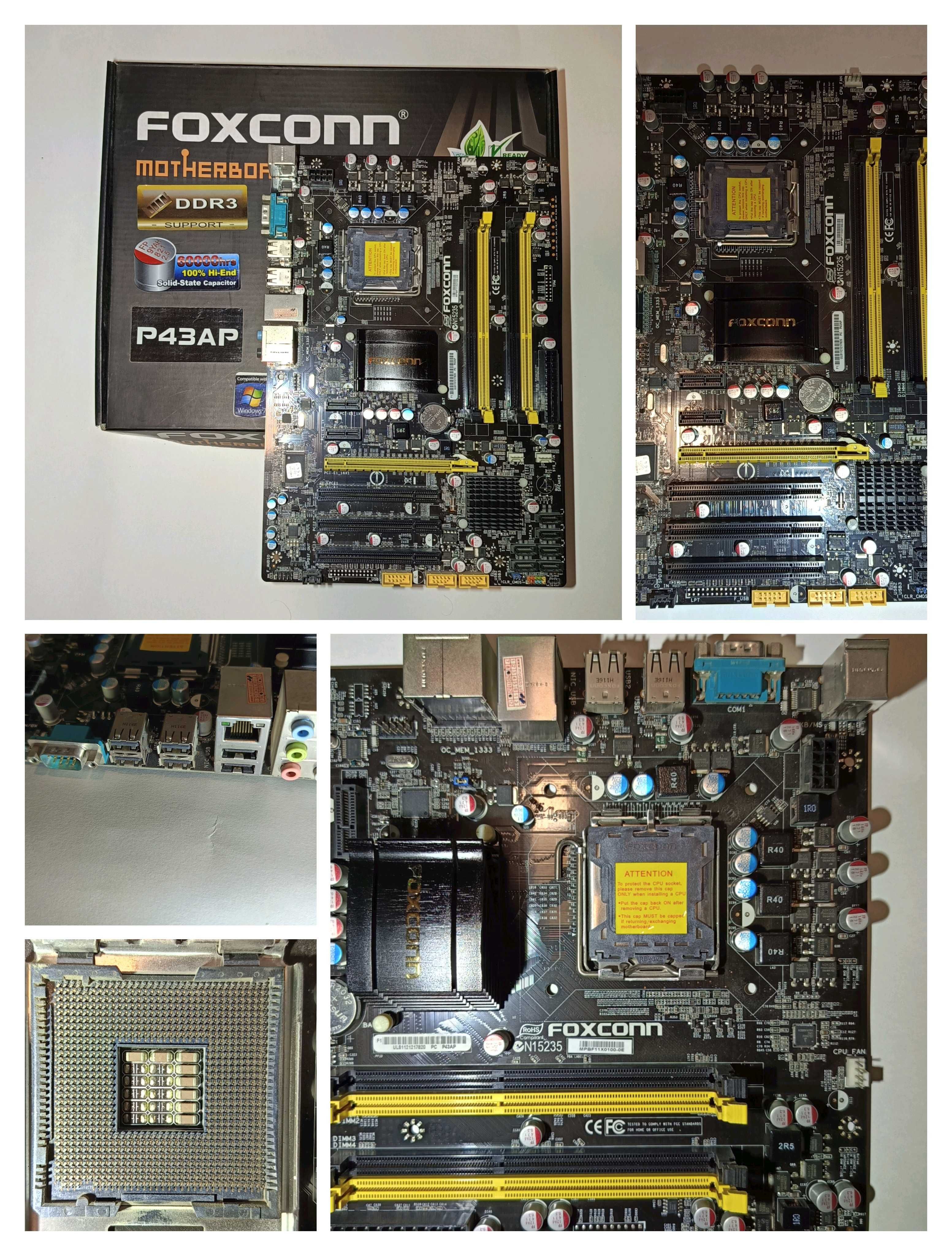 Foxconn P43AP Intel Q8400 DDR3 4GB / GT640 1GB 128-bit DDR3 PCI