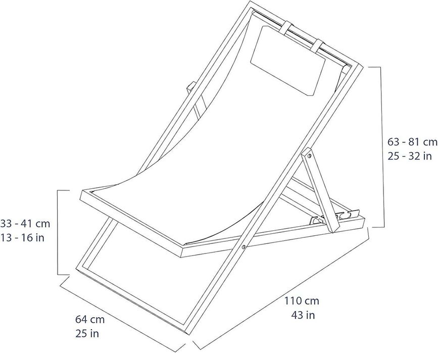 Сгъваем алуминиев шезлонг Duramax Newport