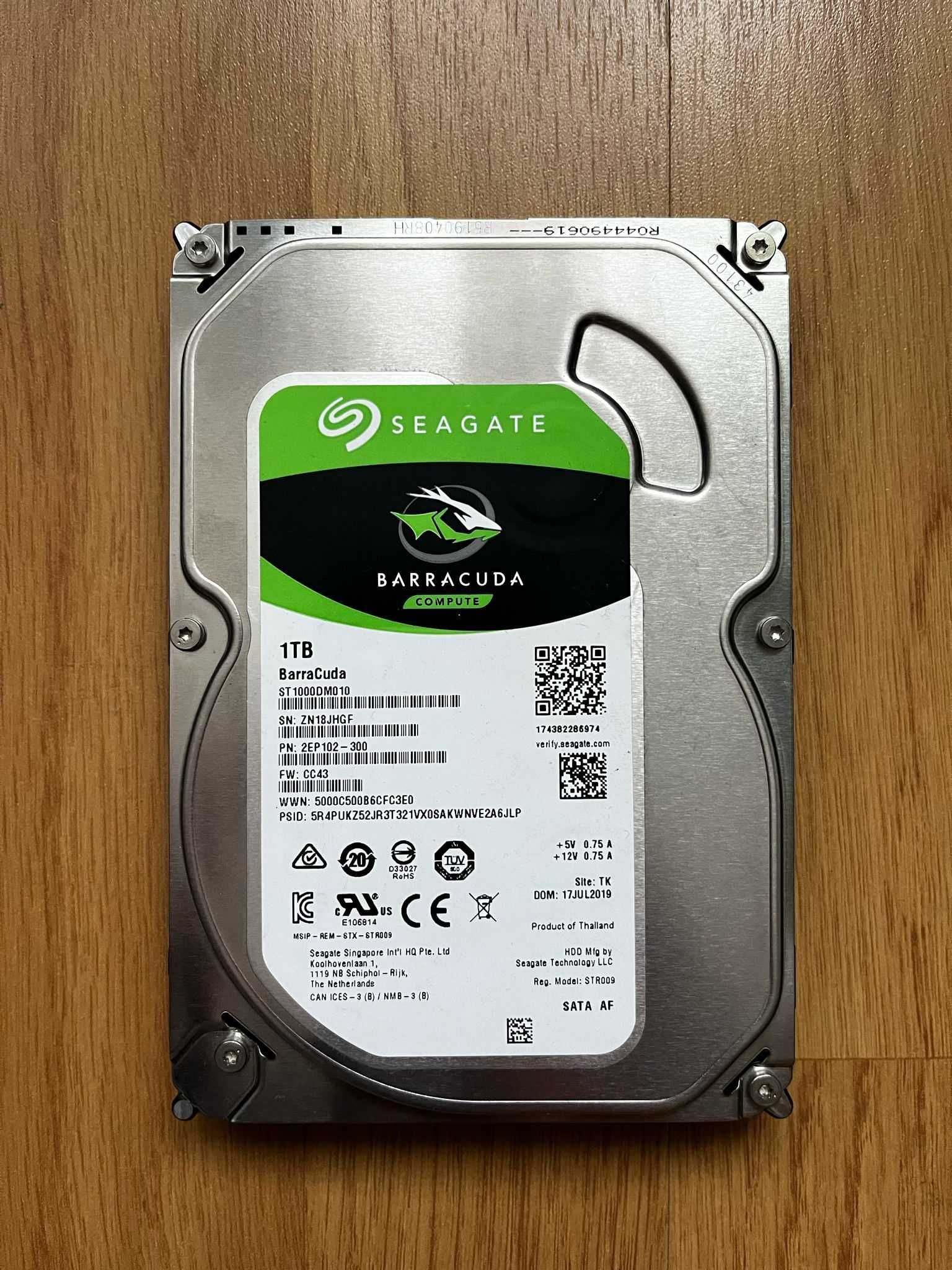 HDD Seagate BarraCuda 1TB, 7200rpm, 64MB cache, SATA-III