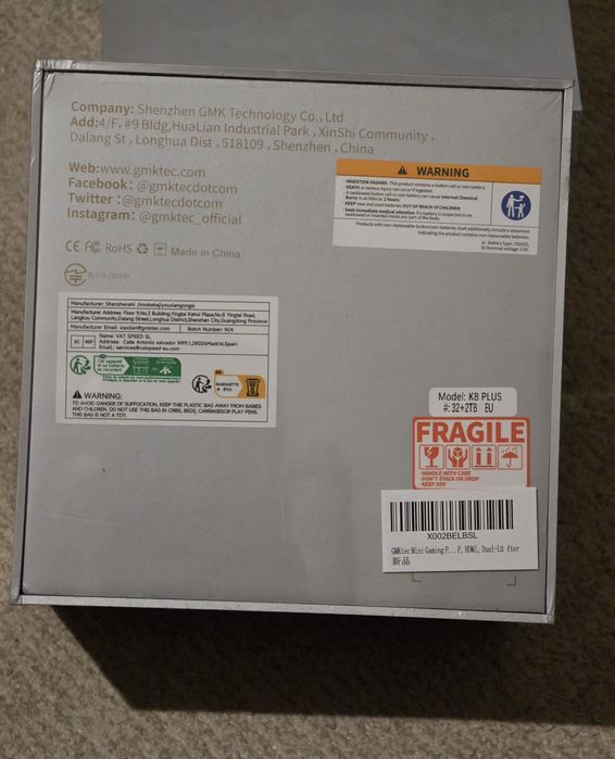 MiniPC GMKtec K8 Plus Ryzen 7 8845HS Radeon 780 32GB RAM + 2TB SIGILAT