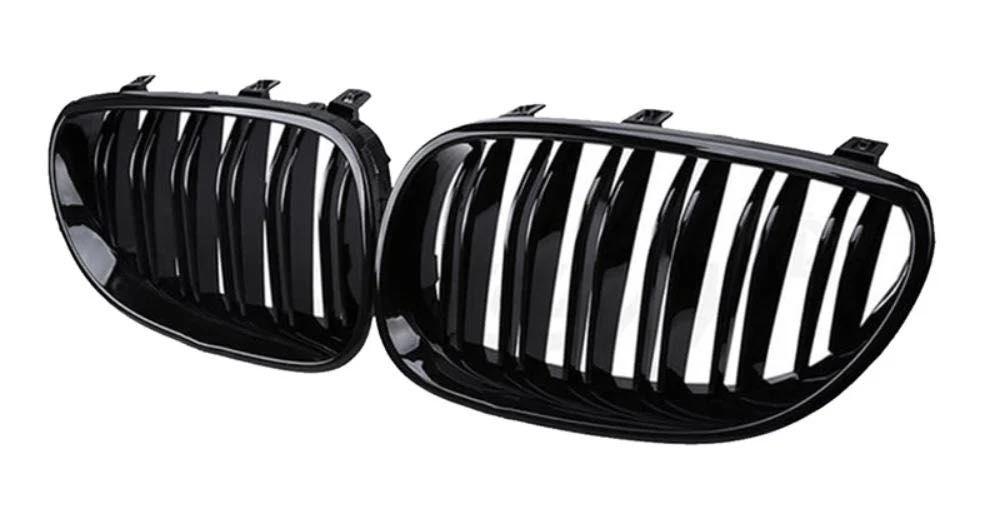 Grile centrale duble model M5 BMW seria 5 E60 E61 negru lucios