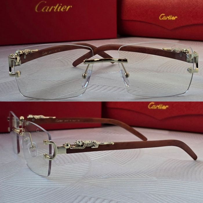 Мъжки слънчеви очила дървени дръжки с пантера 5 цвята