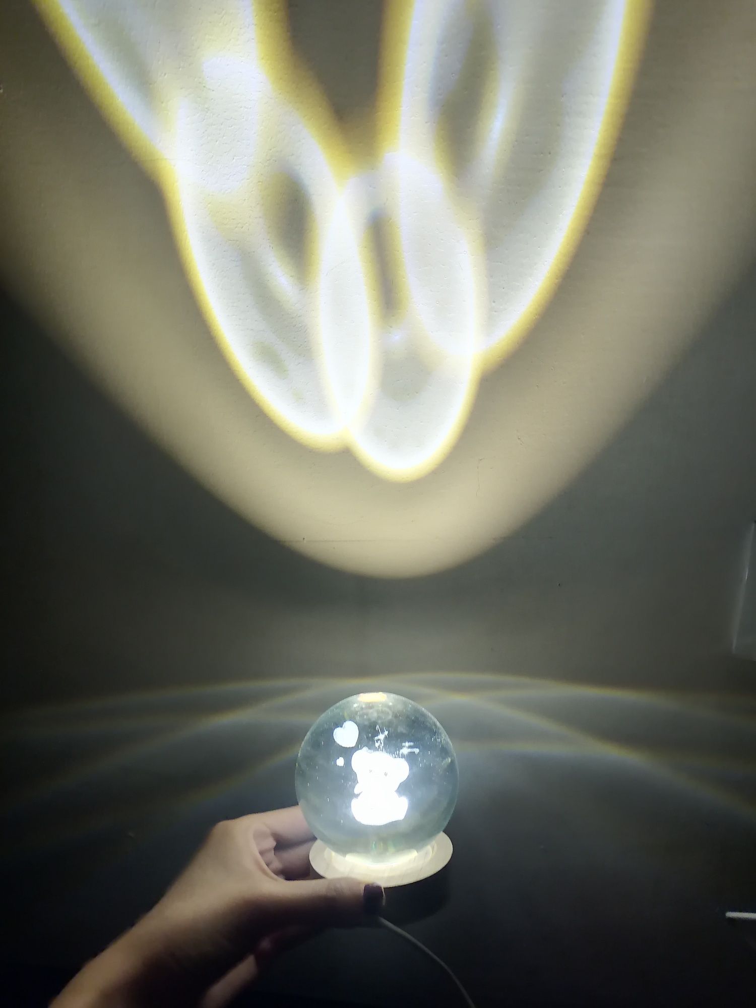 Lampa kristal koptok