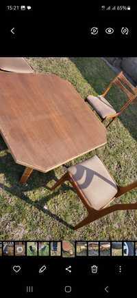 Masa+3 scaune Lemn masiv 50 cm. Model Vintage