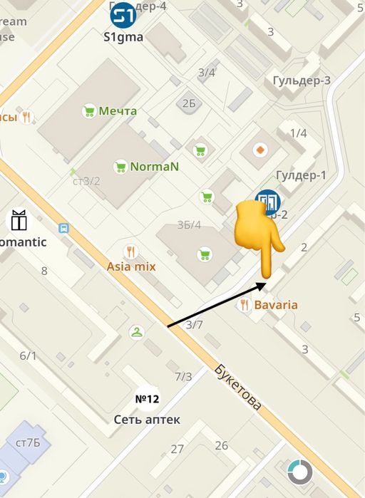 Гульдер-1,дом 3! Рядом с Нормой-Norman-53,7кв.м! Под любой бизнес!