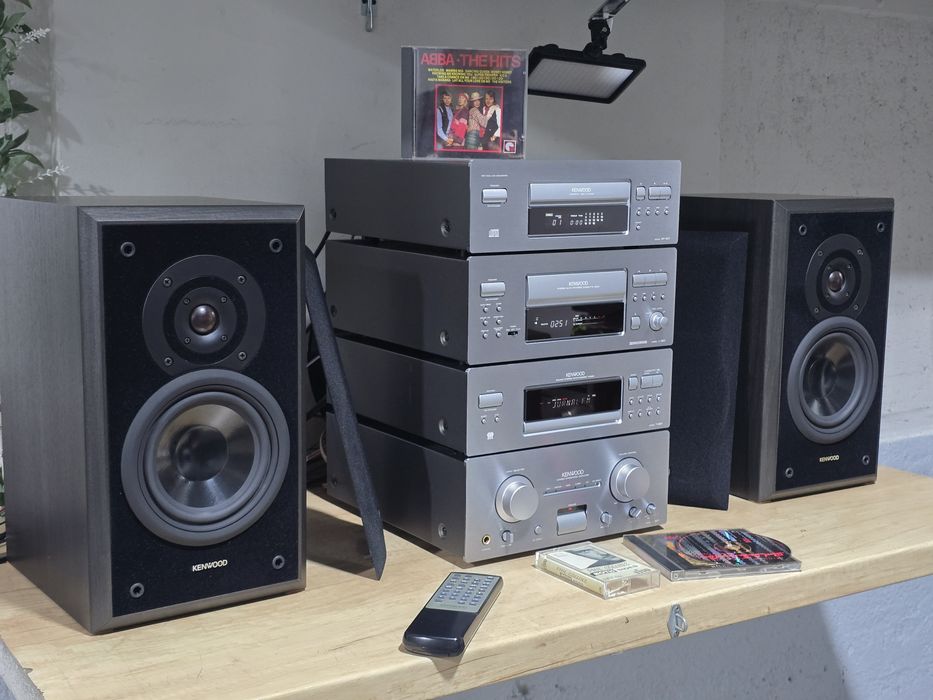 Sistem audio KENWOOD 601, amplificator, deck, cd player, tuner,boxe