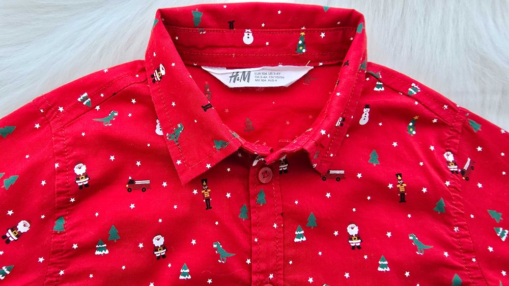 Детска Коледна риза H&M 3-4 години