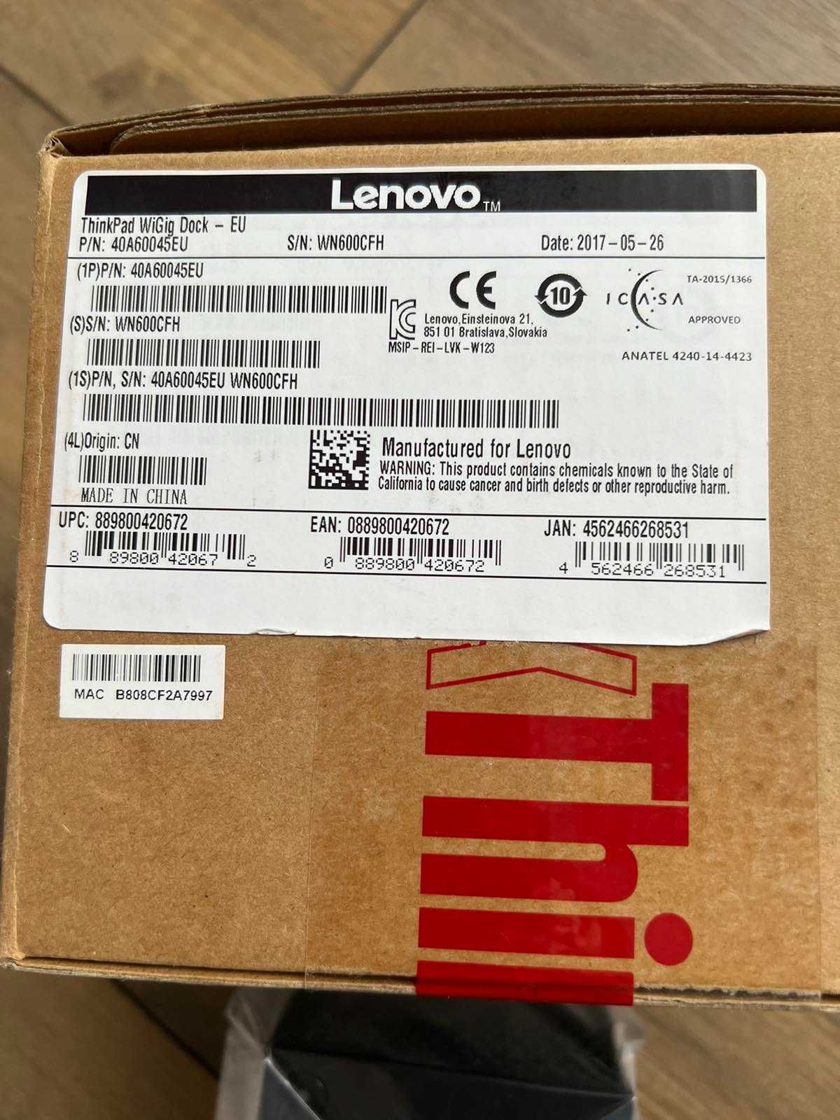 Докинг станция Lenovo ThinkPad WiGig Dock модел 40A60045EU