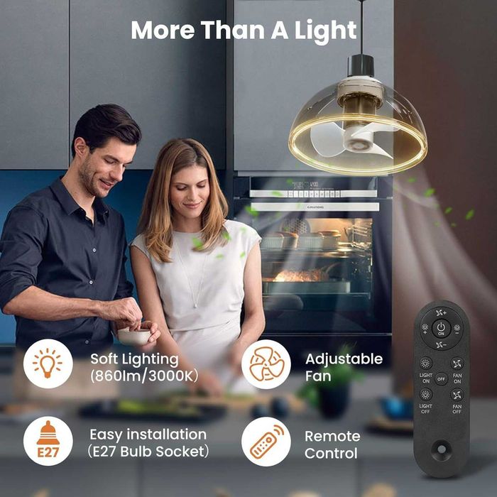 аванни вентилатори ZOTOYI E27 с осветление