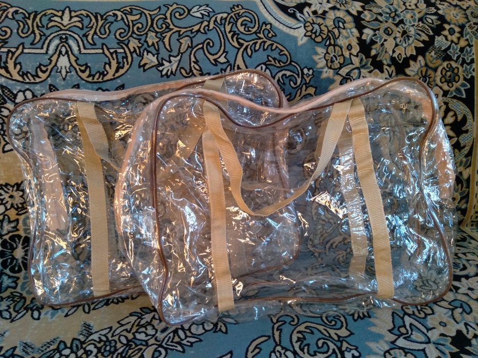 Большие прозрачные сумки для роддома