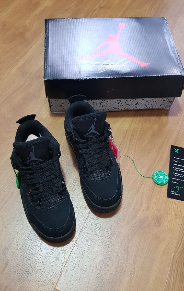 Adidași Jordan 4 Black Cat • STOC: 38 • Livrare rapidă 1-2 zile •