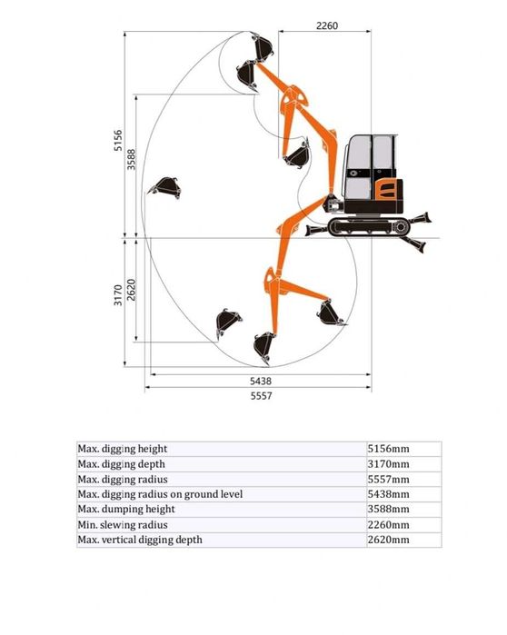 Miniexcavator 3.5t, NOU - Motor KUBOTA