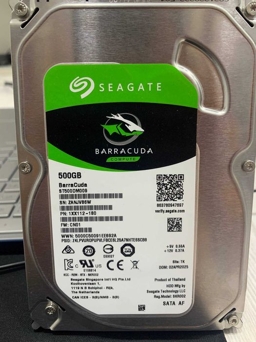 Жёсткий диск Seagate Barracuda/Skyhawk HDD 500GB/1TB/2TB/4TB/8TB/10TB