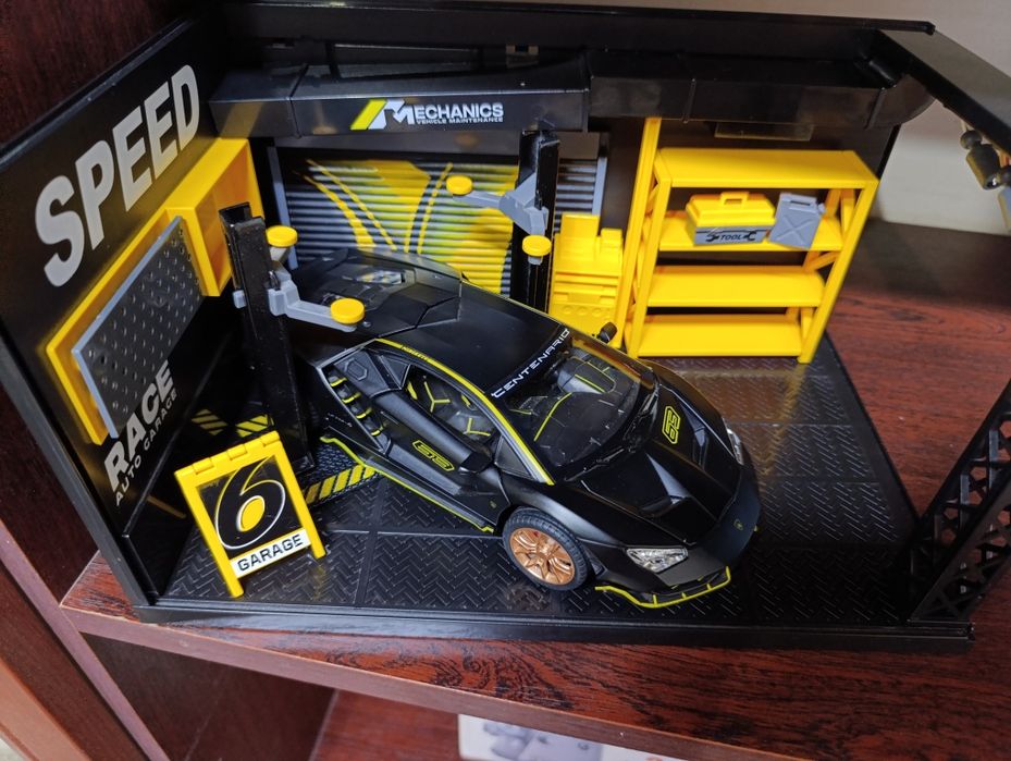 Диорама Светодиодное освещение Парковочная сцена Модель Гаража