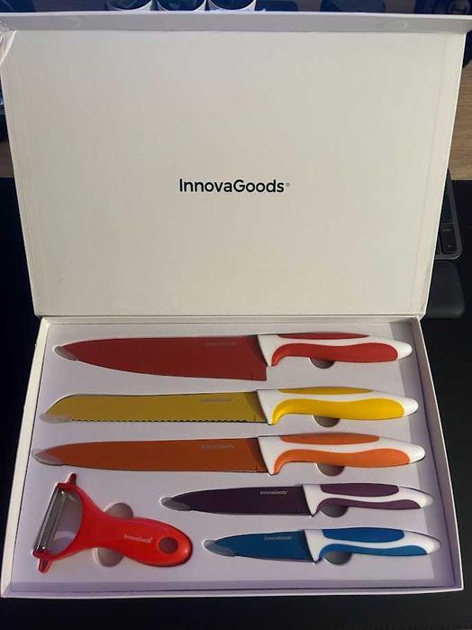 Комплект кухненски ножове с керамично покритие Knoolvs InnovaGoods