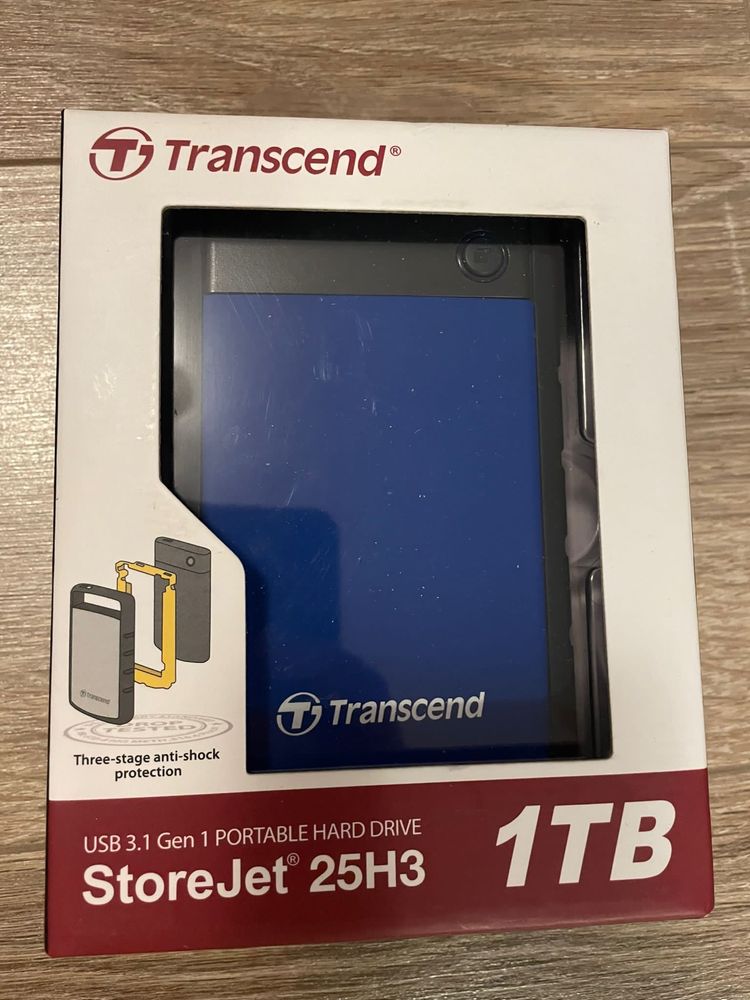 Hard extern antisoc Transcend Slim StoreJet 1 TB USB 3.1 Nou/ Sigilat