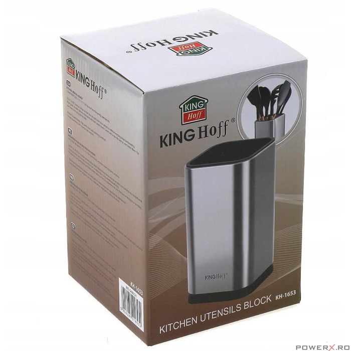 Suport pentru ustensile de bucătărie, inox, KingHoff