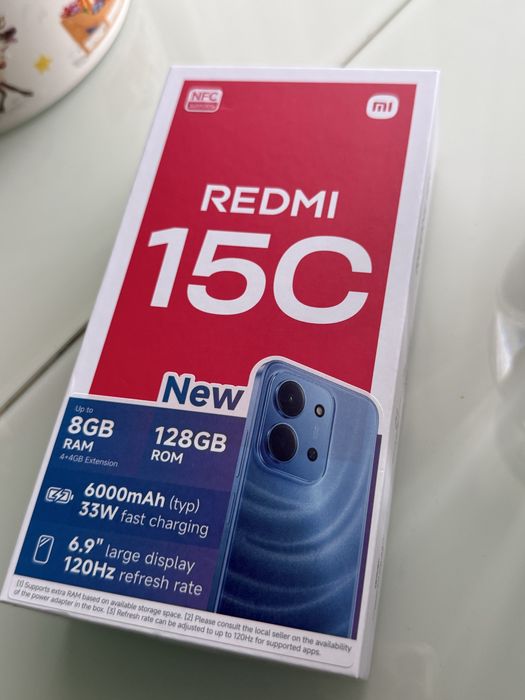 Чисто нов гаранция 2г REDMI 15C  128GB