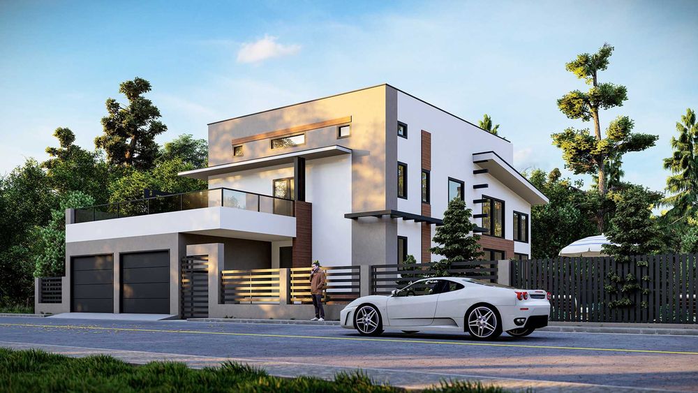 Vilă individuală exclusivistă, 5 camere, teren 900mp, pădure Balotești