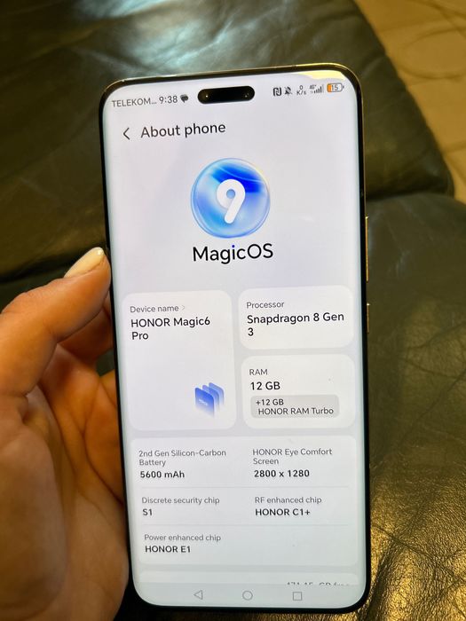 Telefon  HONOR Magic 6 Pro, Dual SIM, 12GB RAM, 512GB, 5G, Sage Green