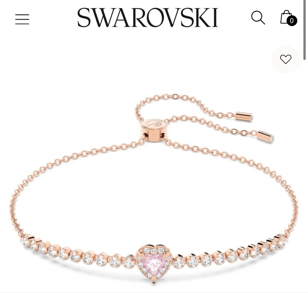 Bratara Swarovski rose-gold