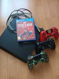 Playstation 4 Ps4 Slim 1 Tb 3 джойстика и игра Spiderman