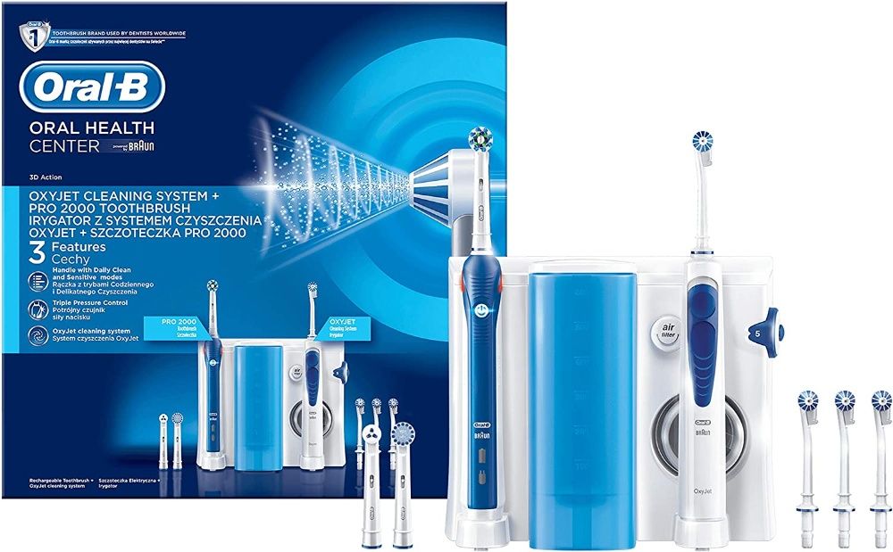 Oral-B Oral Care Center PRO 2000 електрическа четка+ Oxyjet Oral ирига