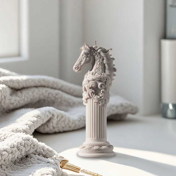 силиконов молд – Свещ „Конска глава върху колонa“