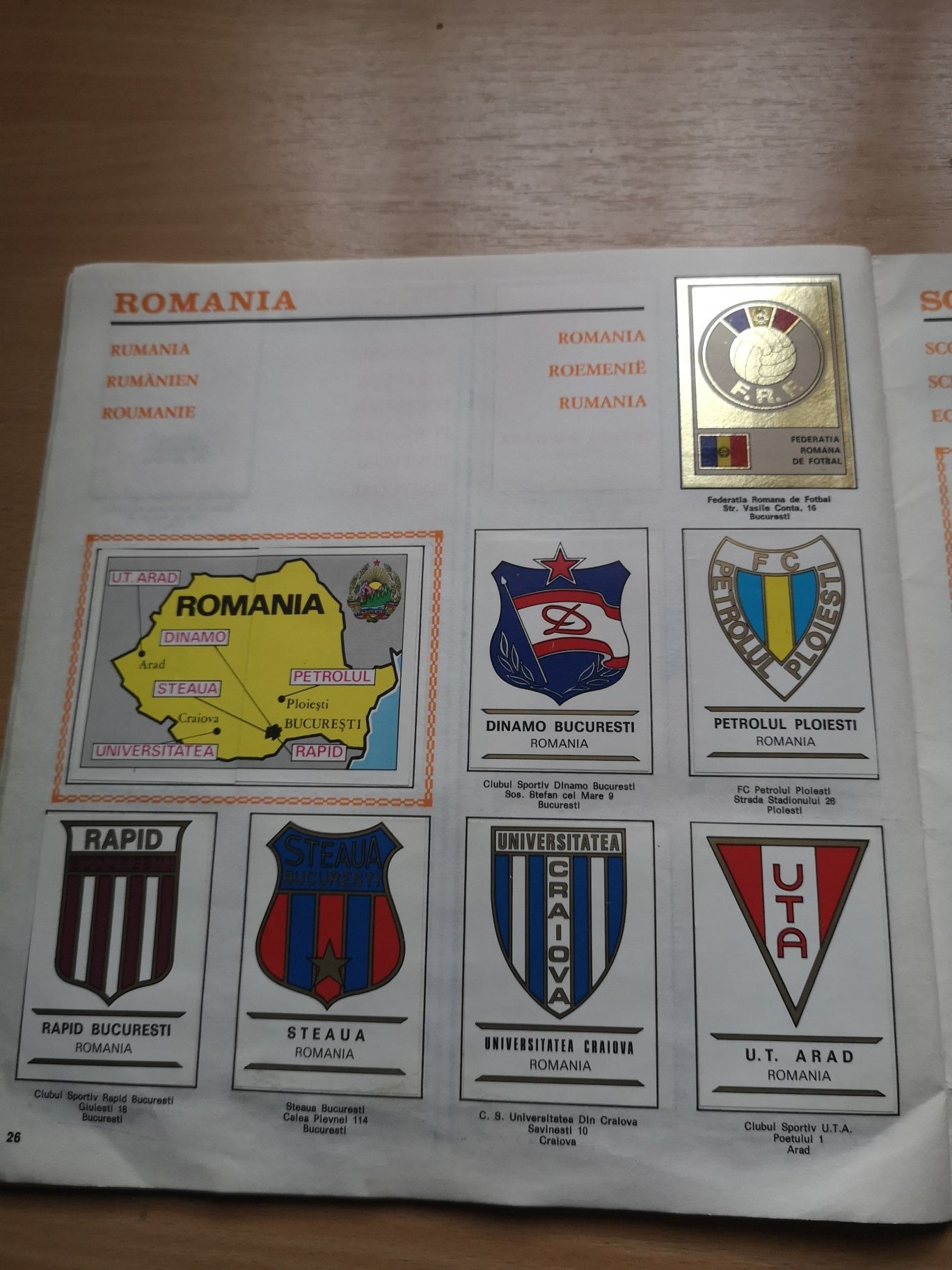 Mega Rar 1975 Panini Album Football Clubs 75 primul cu steme lucioase