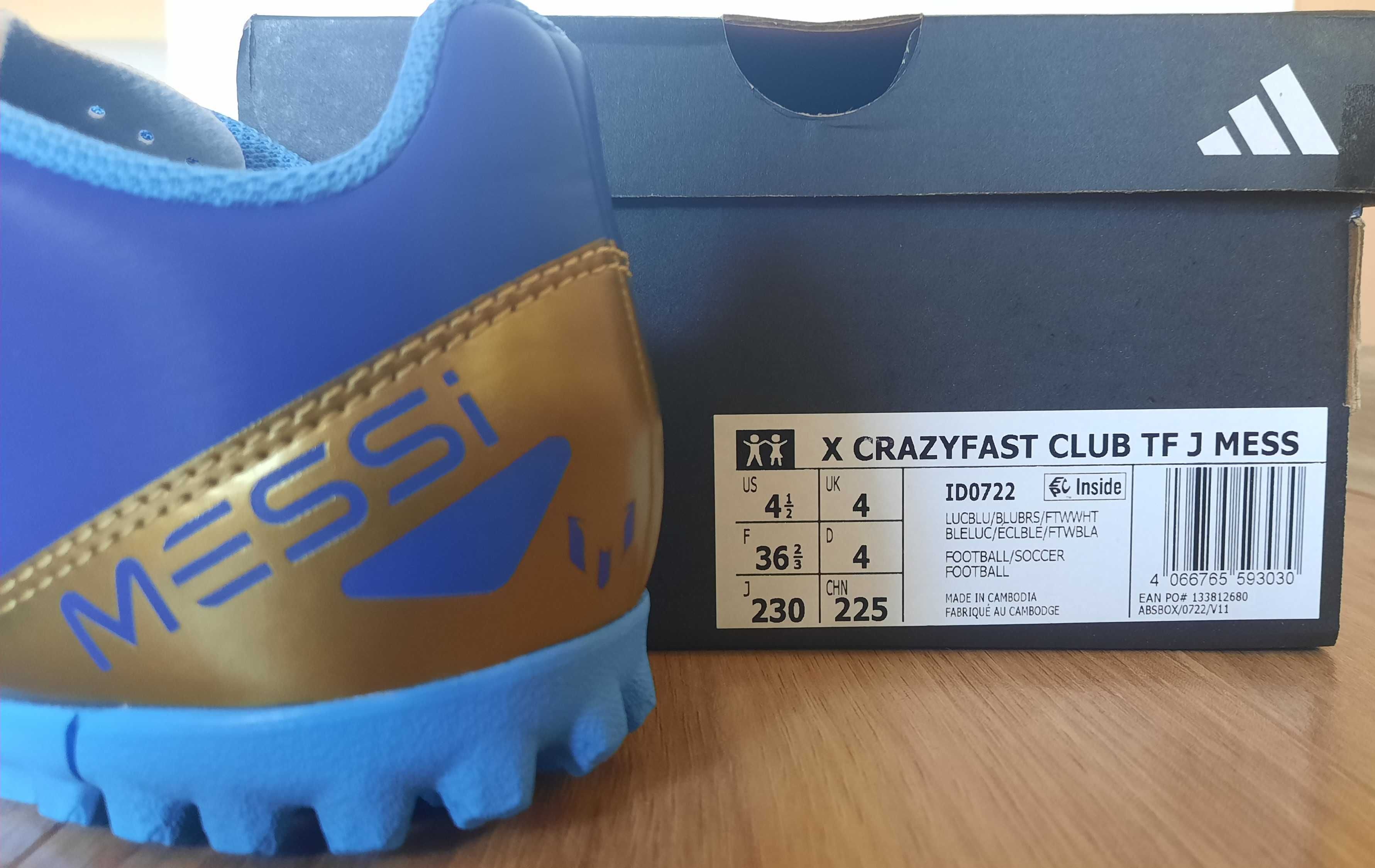 Adidas Messi Club TF J-№ 36 и2/3-детски футболни обувки