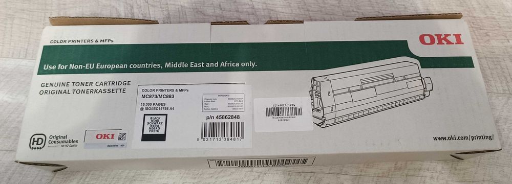 Cartus negru OKI 45862848 MC873/MC883