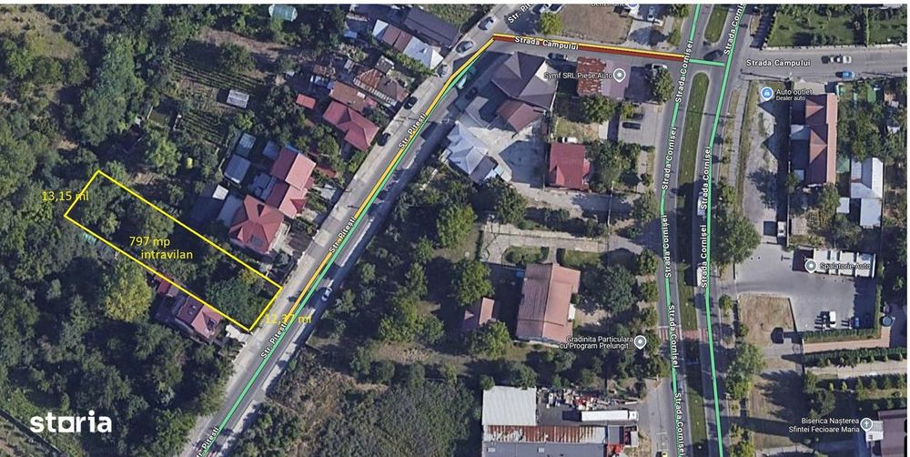 Teren intravilan 797 mp Str. Pitesti