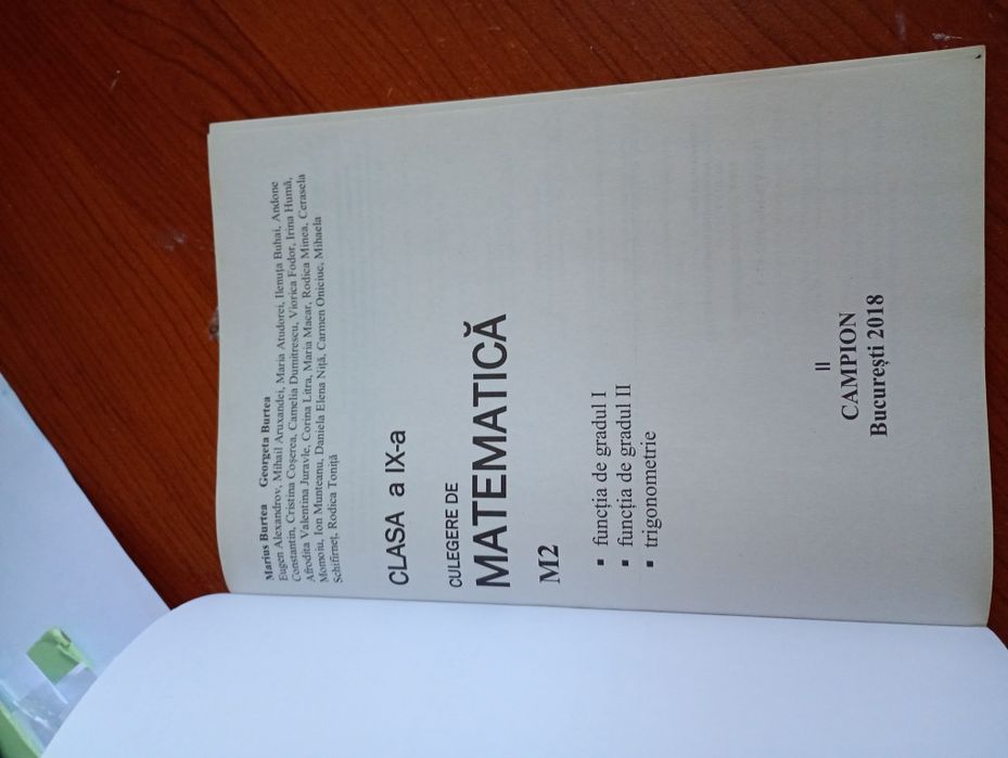 Culegere matematica clasa IX Campion