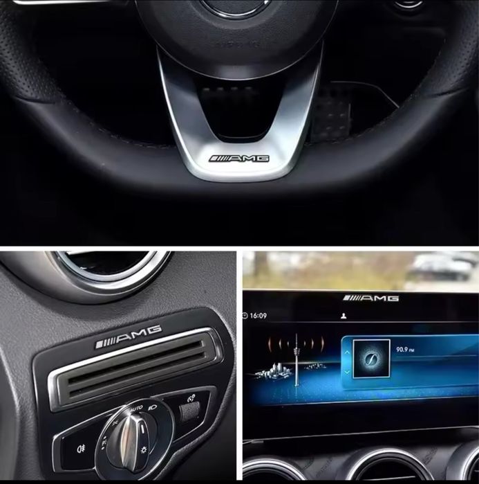 Emblema volan AMG / Interior Mercedes / Sticker Sigla Stema