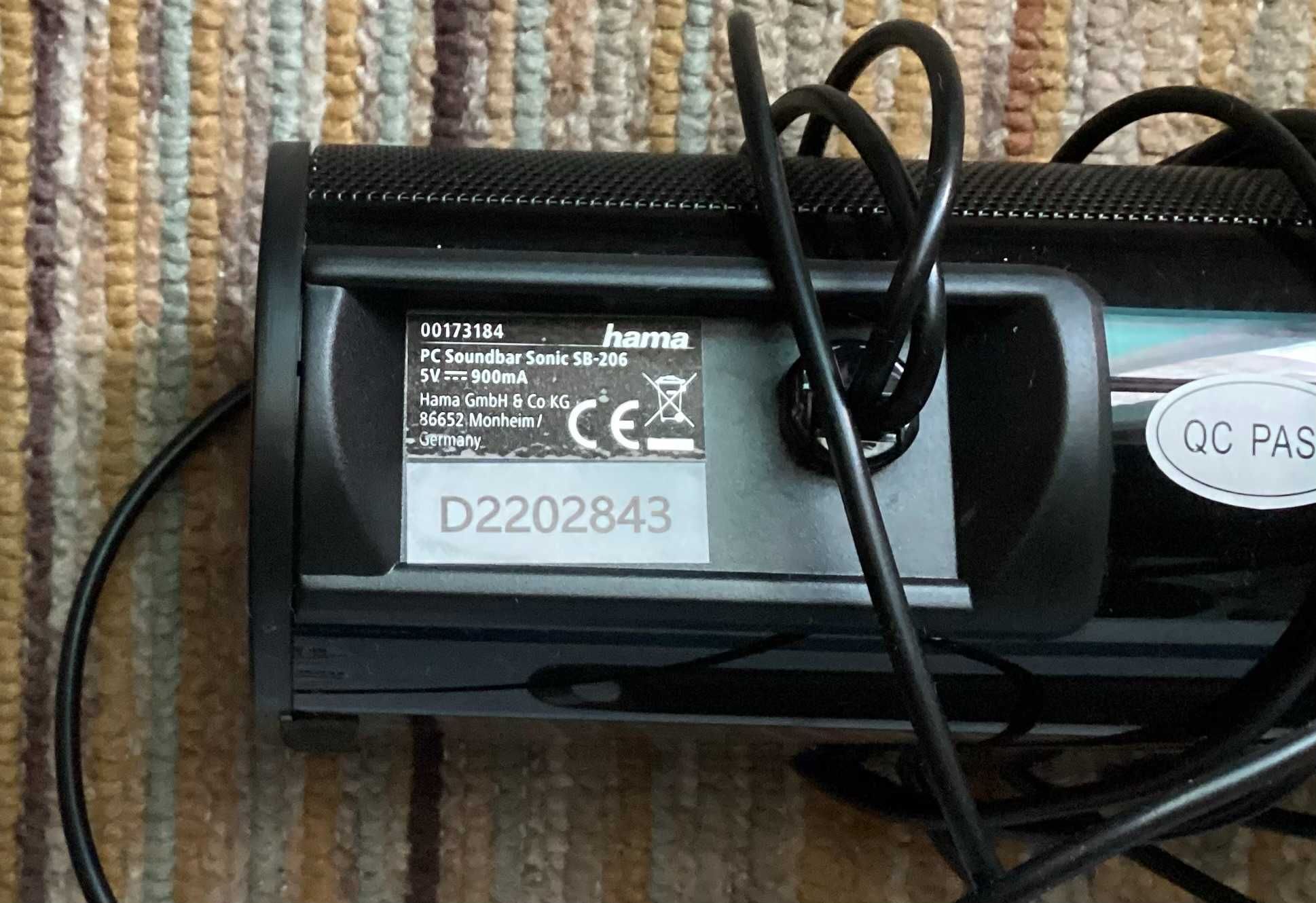 Продавам немски саундбар Хама, usb 3, Hama Sonic SB-206