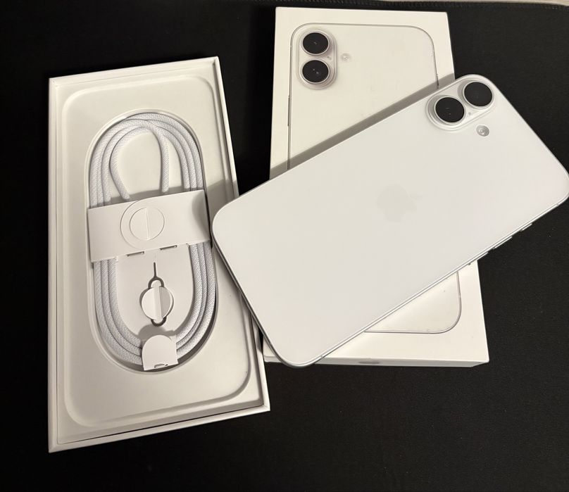 iPhone 16 Plus, White, 128gb Neverlocked nou.